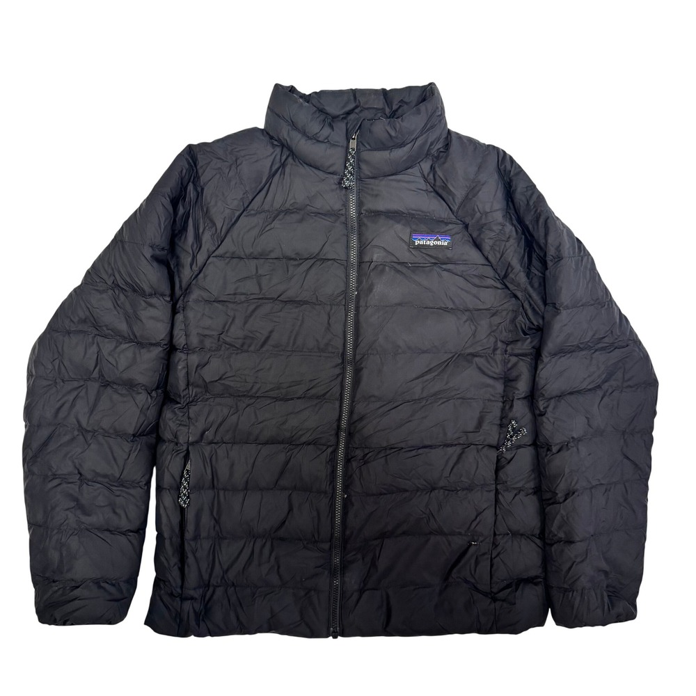 Patagonia Kids Down Sweater Black Puffer Jacket Size M 10